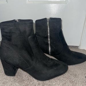 ITSIE Black Suede Booties - Women’s 9